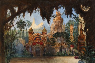 Stage design for the opera Ruslan and Lyudmila by M. Glinka by Viktor Alexandrovich Hartmann