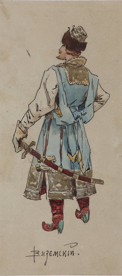 Costume Design for the Opera The Merchant Kalashnikov by A. Rubinstein by Viktor Andreyevich Simov