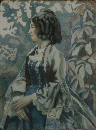 Portrait of a Lady by Viktor Elpidiforovich Borisov Musatov