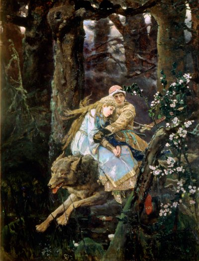 Tsarevich Ivan Riding the Grey Wolf, 1889 by Viktor Mikhaylovich Vasnetsov