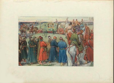 Tsars Alexei Mikhailovich Ride to the Hunt by Viktor Mikhaylovich Vasnetsov