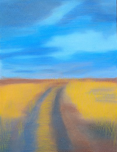 Path Through Golden Fields by Viktoriia Saunina