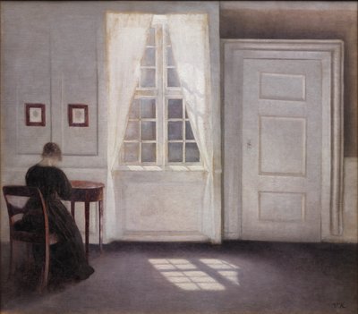 Interior in Strandgade, Sunlight on the Floor by Vilhelm Hammershøi