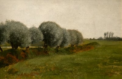 Landscape with a Row of Trees by Vilhelm Hammershoi