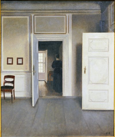 Woman in an Interior, Strandgrade 30, 1901 by Vilhelm Hammershoi