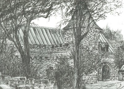 Church on Road to Oban by Vincent Alexander Booth