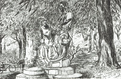 Statue in Jardin Luxemburg Paris, 2003 by Vincent Alexander Booth
