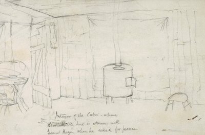 Interior of the Cabin Where Black Kettle Had His Interim with General Hazen When He Asked for Peace by Vincent Colyer