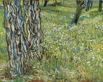 Tree Trunks in the Grass, 1890 by Vincent van Gogh