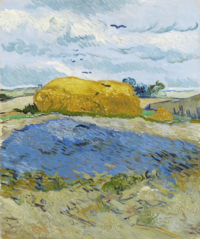 Wheat stack under a cloudy sky, Auvers-sur-Oise, 1889 by Vincent van Gogh