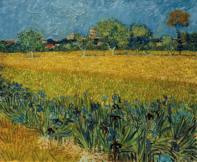 View of Arles with Irises in the Foreground by Vincent van Gogh
