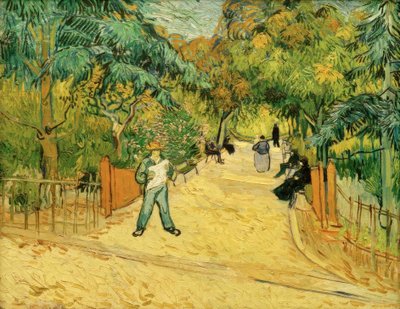 Entrance to the Park in Arles with Walkers by Vincent van Gogh