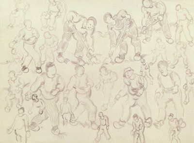 Studies of Peasants Working, Sowers and Diggers by Vincent van Gogh