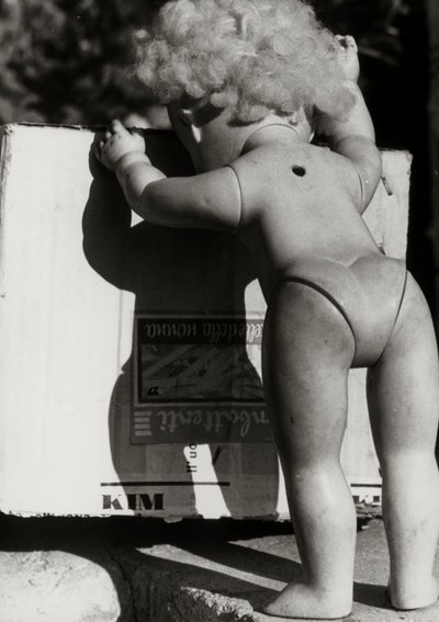 Abandoned Doll Next to a Box by Vincenzo Balocchi