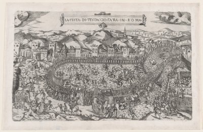 Speculum Romanae Magnificentiae: Carnival Games Held in the Mount Testaccio in Rome, 1558 by Vincenzo Luchino