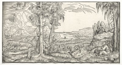 St. John on the Island of Patmos by Virgil Solis