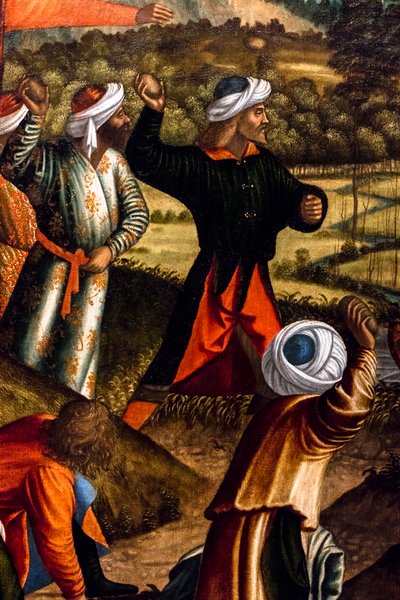 The Stoning of Saint Stephen, cycle of Saint Stephen (detail) by Vittore Carpaccio