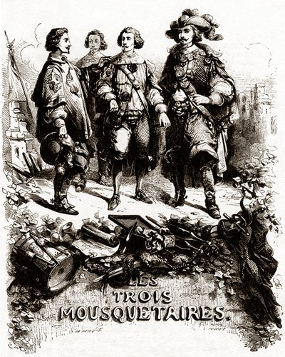 Title page from "The Three Musketeers" by Vivant (after) Beauce