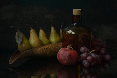 Dark Still Life Fruit by Vladimir Pavlovskyy