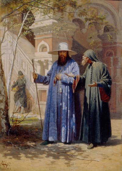 Patriarch Nikon in the New Jerusalem Monastery by Vyacheslav Grigoryevich Schwarz