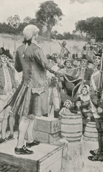 Governor Phillip Addressing the First Australian Settlers upon Landing at Sydney Cove by W.S. Stacey