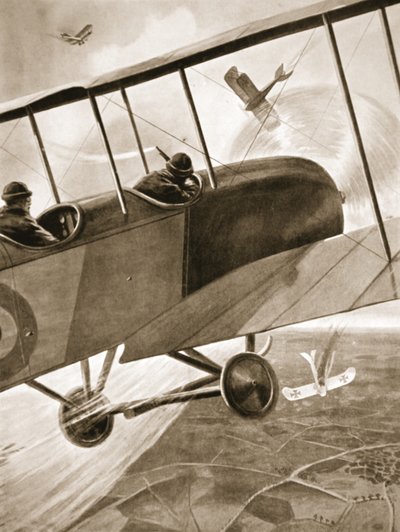 Captain Bell-Irving Engaging Three of the Enemy