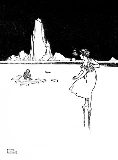 She Entered the Large, Cold, Empty Hall, c1930 by William Heath Robinson