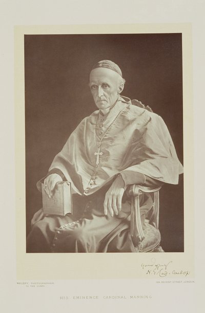 Portrait of Cardinal Henry Edward Manning by Walery Rzewuski