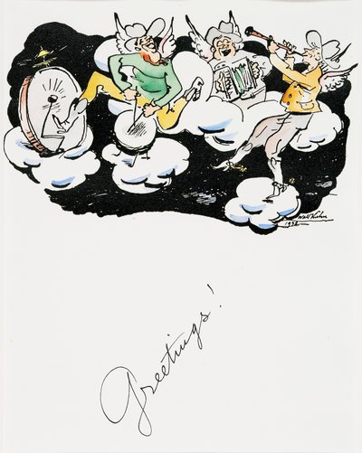 Christmas Greeting Card by Walt Kuhn