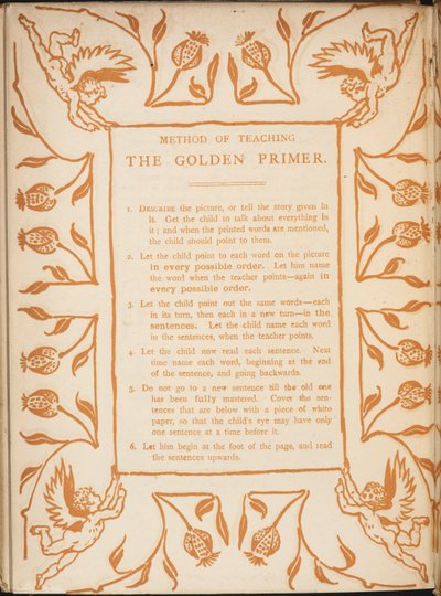 Method of teaching the Golden primer. Floral borders with cherubs by Walter Crane