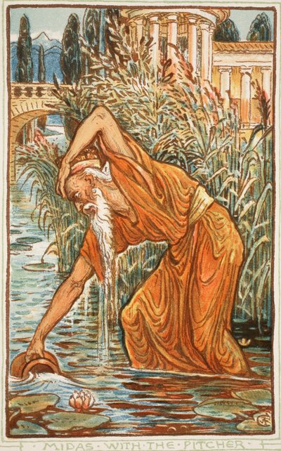 Midas with the Pitcher, illustration from 