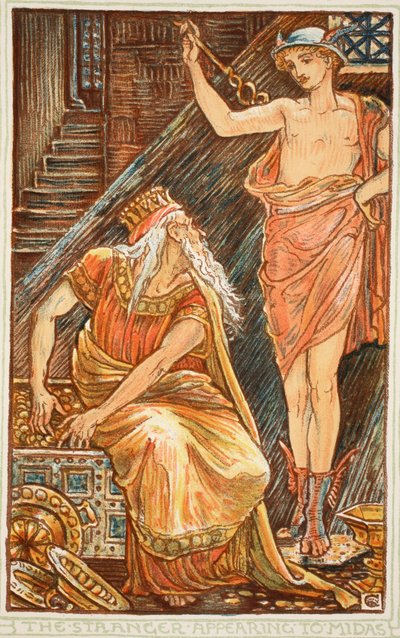 The stranger appearing to Midas, illustration from 