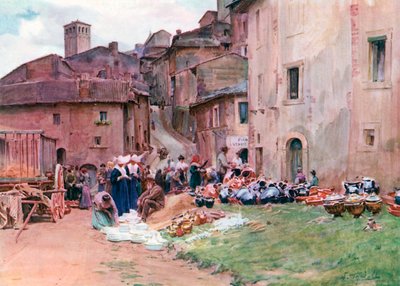 A Pot Market at Assisi by Walter Frederick Roofe Tyndale
