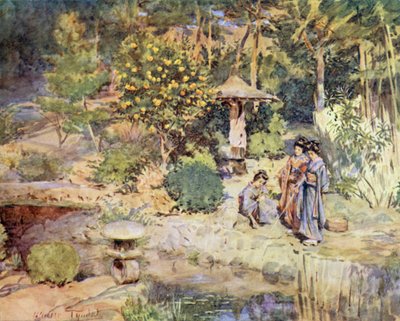 Fishing for Gold Fish at a Winter Fete, Atami by Walter Frederick Roofe Tyndale
