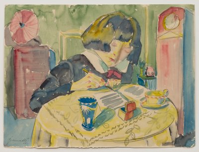 Woman Writing (Sonia Gramatté) by Walter Gramatte