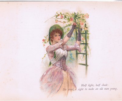 Half light, half shade, illustration from Tennyson Pictures by Walter Paget