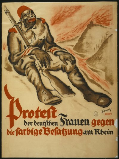 German Women Protest the Colored Occupation of the Rhine by Walter Riemer
