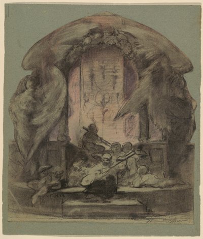 Design for a Painted Wall Decoration by Walter Shirlaw