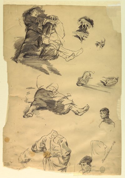 Studies of Figures for an Historical Representation by Walter Shirlaw