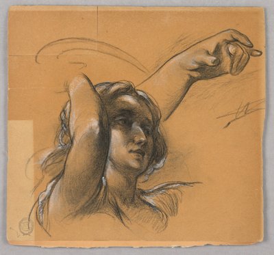 Study of the Head and Arms of a Figure by Walter Shirlaw