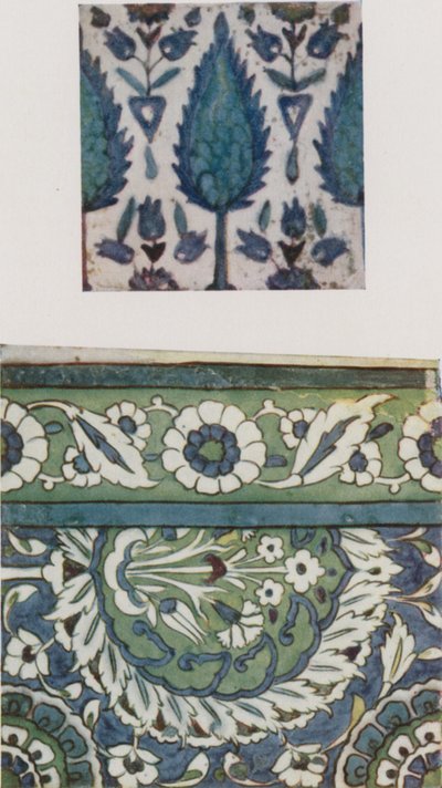 Syrian Tile, of the XVIIIth century, from a Damascus Mosque, Syrian Tile, XVIth or XVIIth century, from a Damascus Mosque by Walter Spencer Stanhope Tyrwhitt