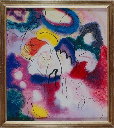 Glass Picture with Red Spot by Wassily Kandinsky