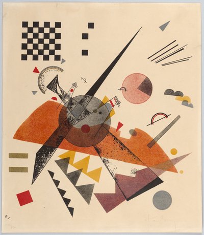 Composition with Orange Checkerboard, 1923 by Wassily Kandinsky