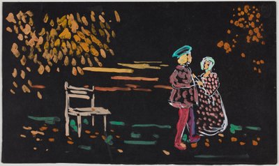 Couple under Autumn Trees by Wassily Kandinsky