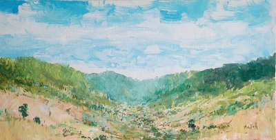 Lush Valley Landscape by Wayne Sleeth