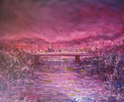 Pink City Reflections by Wayne Sleeth