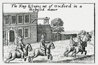 Escape of Charles I from Oxford in Disguise by Wenceslaus Hollar