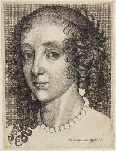 Head of Henrietta Maria by Wenceslaus Hollar