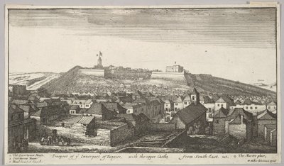 Prospect of the Inner Part of Tangier, with the Upper Castle, from South-East by Wenceslaus Hollar