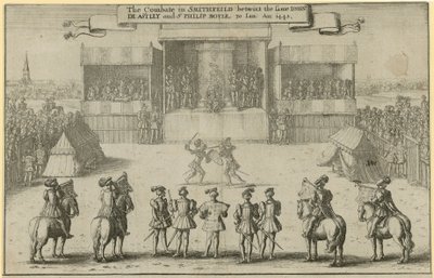The Combat in Smithfield between John de Astley and Sir Philip Boyle by Wenceslaus Hollar